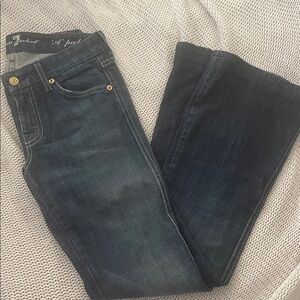 7 For All Mankind Dark Blue Boot Cut Jeans